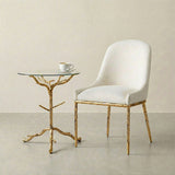 Sarna Matte Gold Side Table - Ornate Home