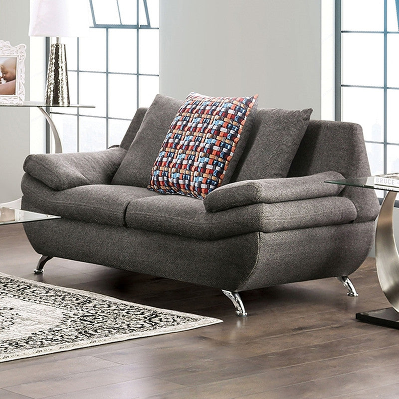 Sarnen Dark Gray Loveseat - Ornate Home