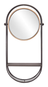 Saroni Antique Gray Mirror Shelf