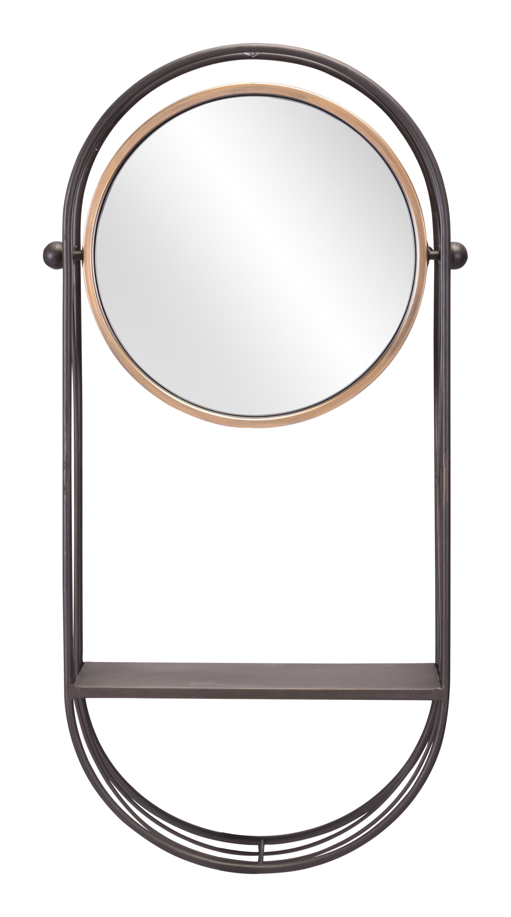 Saroni Antique Gray Mirror Shelf