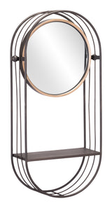 Saroni Antique Gray Mirror Shelf