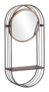 Saroni Antique Gray Mirror Shelf