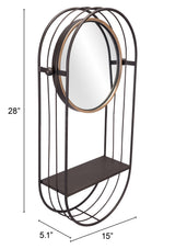 Saroni Antique Gray Mirror Shelf