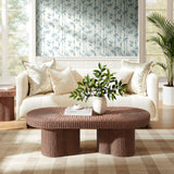Sarova Mocha 60 Inch Natural Rattan Pedestal Coffee Table