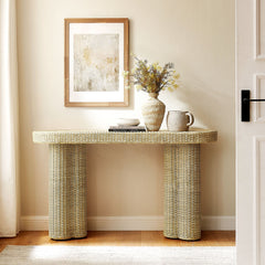 Sarova Natural 59 Inch Natural Rattan Console Table