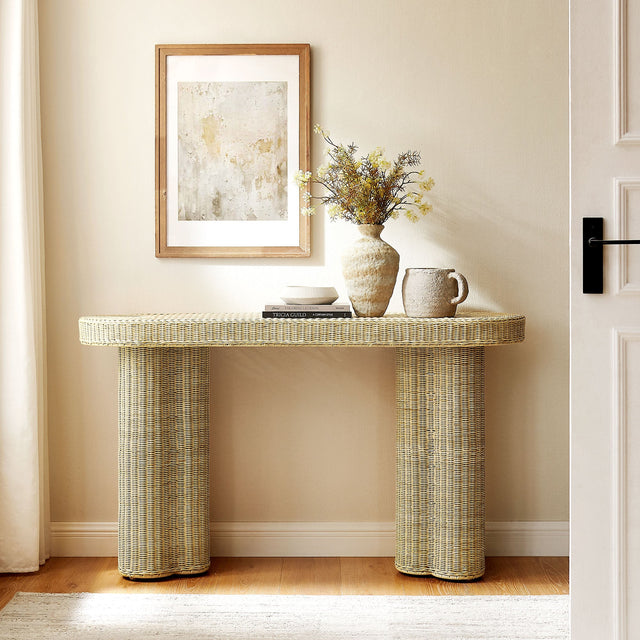 Sarova Natural 59 Inch Natural Rattan Console Table