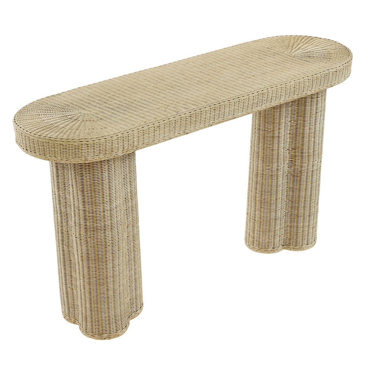 Sarova Natural 59 Inch Rattan Console Table