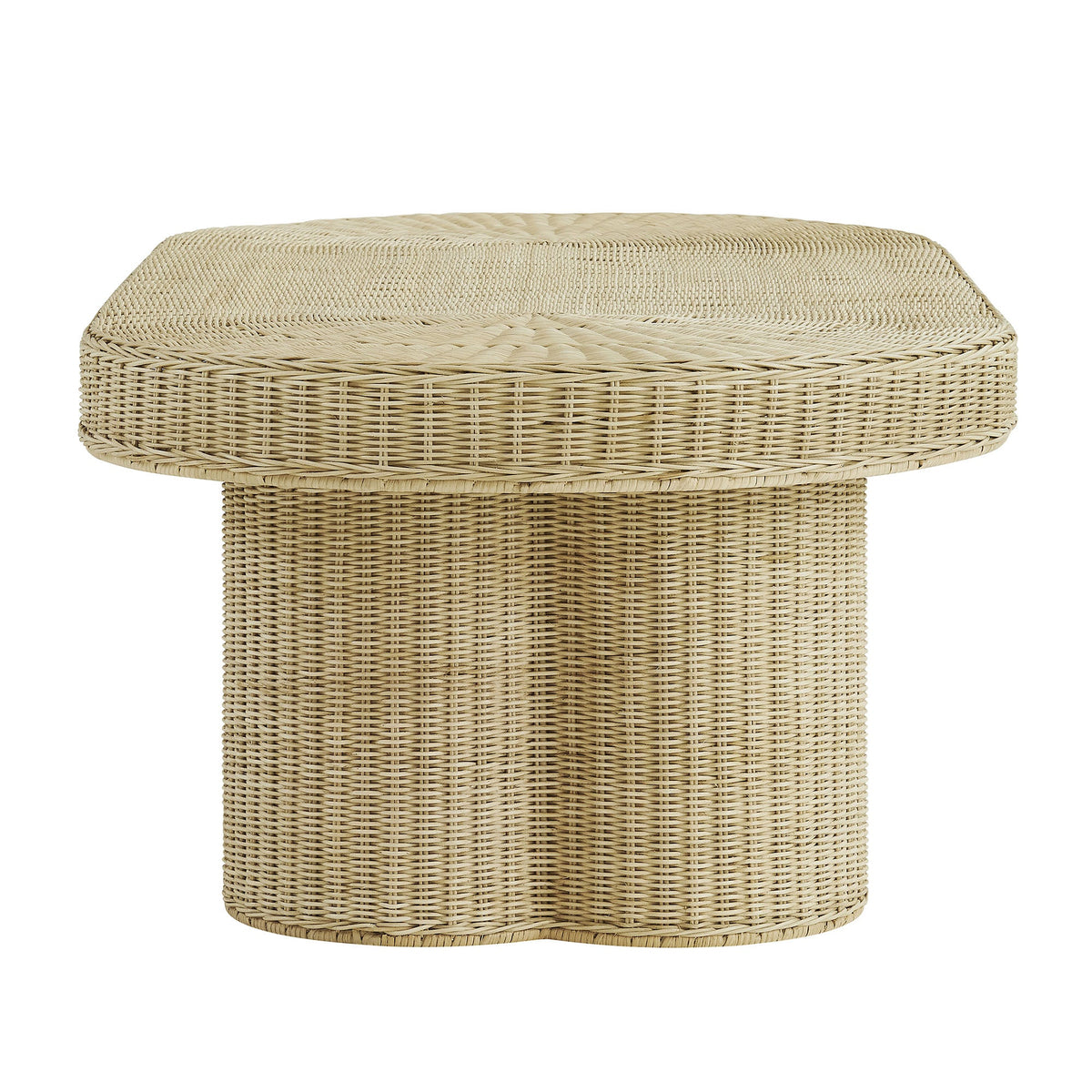 Sarova Natural 60 Inch Rattan Pedestal Coffee Table - Ornate Home