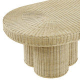 Sarova Natural 60 Inch Rattan Pedestal Coffee Table - Ornate Home