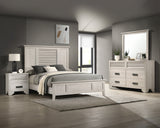 Sarter White King Panel Bed - Ornate Home