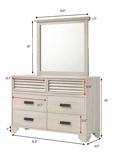 Sarter White Panel Bedroom Set - Ornate Home