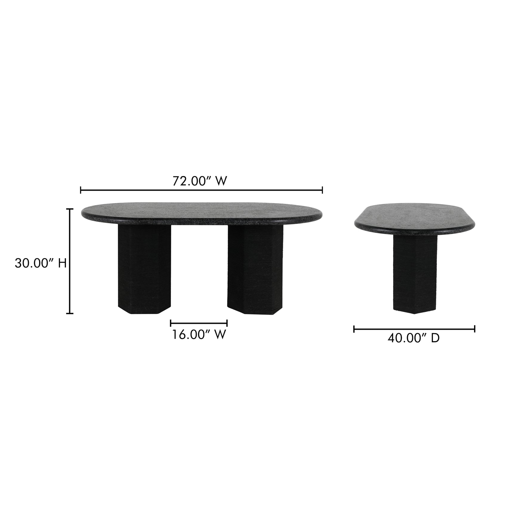 Sartoria Black Granite Dining Table - Ornate Home