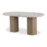 Sartoria Breccia Marble/Natural Dining Table - Ornate Home