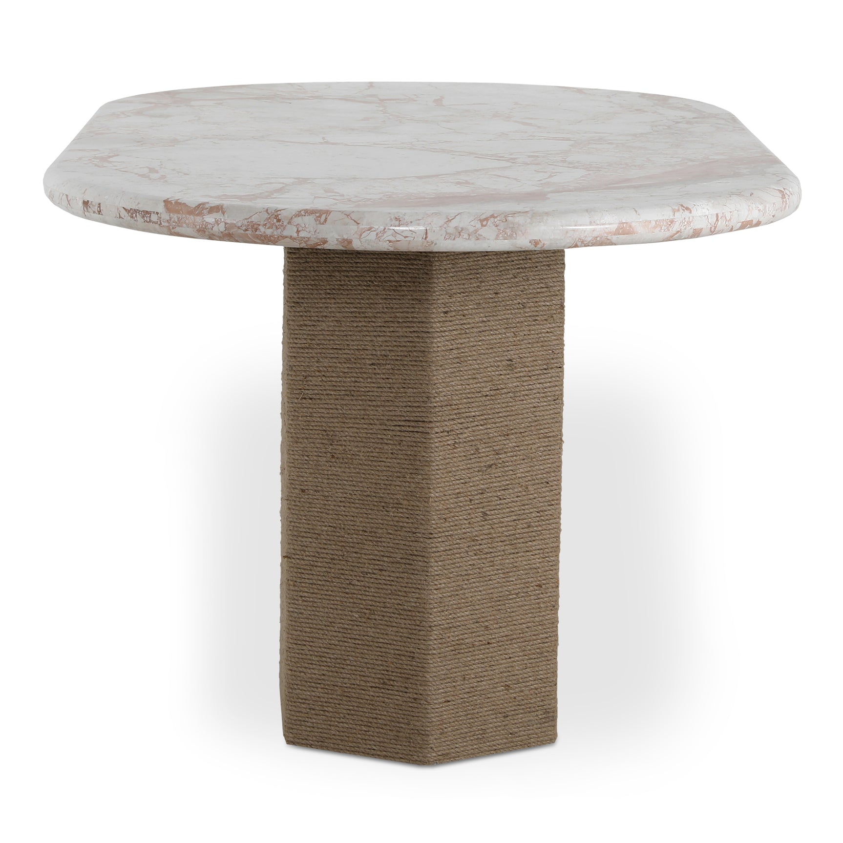 Sartoria Breccia Marble/Natural Dining Table - Ornate Home
