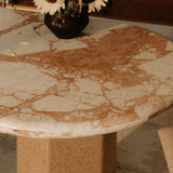 Sartoria Breccia Marble/Natural Dining Table - Ornate Home