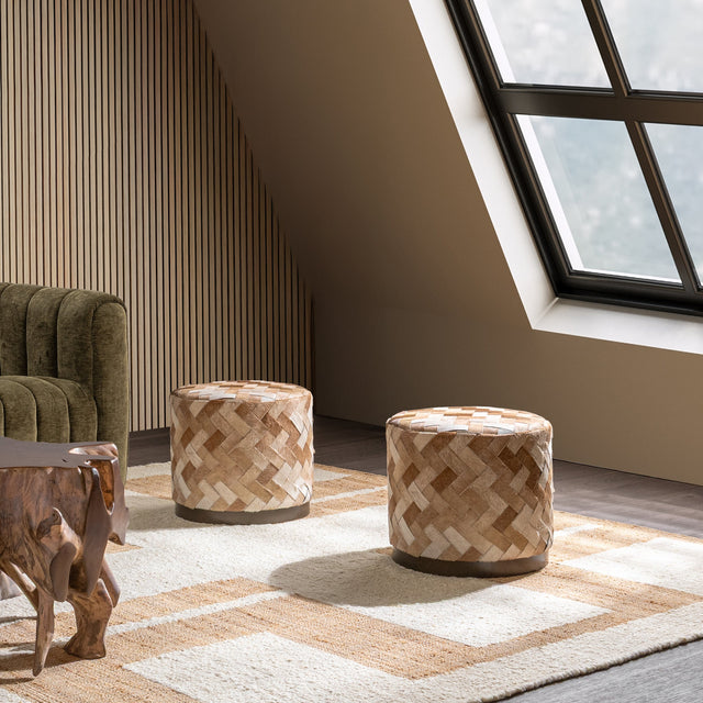 Sasha Canyon Dust Ottoman - Ornate Home