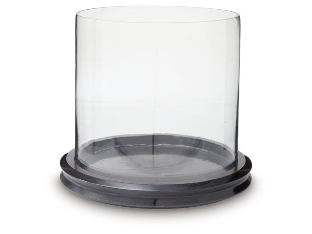 Saskia Clear/Black Candle Holder (Online Special Price) - Ornate Home