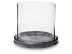 Saskia Clear/Black Candle Holder - Ornate Home