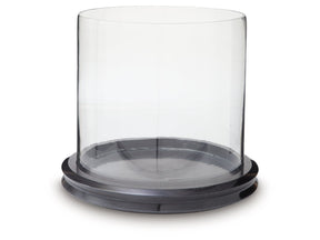 Saskia Clear/Black Candle Holder - Ornate Home