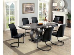 Saskia Gray 7 Pc. Dining Room Set - Ornate Home