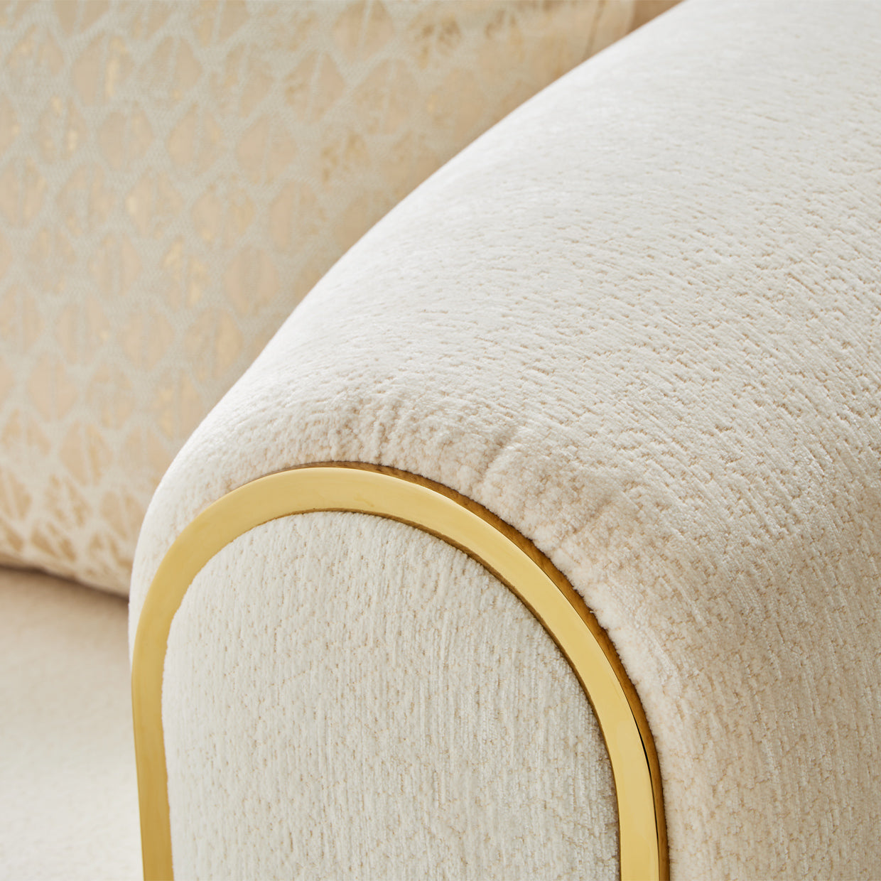 Sassani Gold/Crepe Accent Chair - Ornate Home