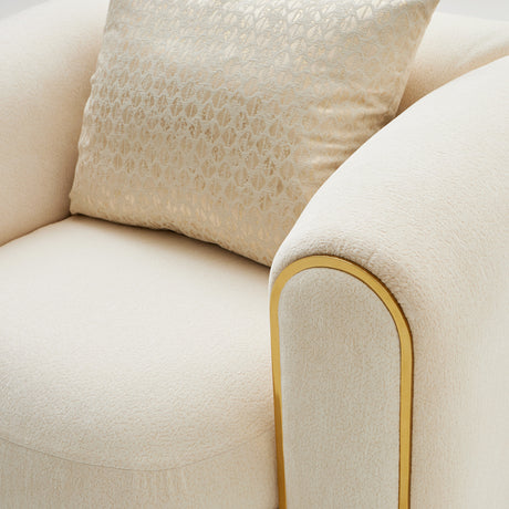 Sassani Gold/Crepe Accent Chair - Ornate Home
