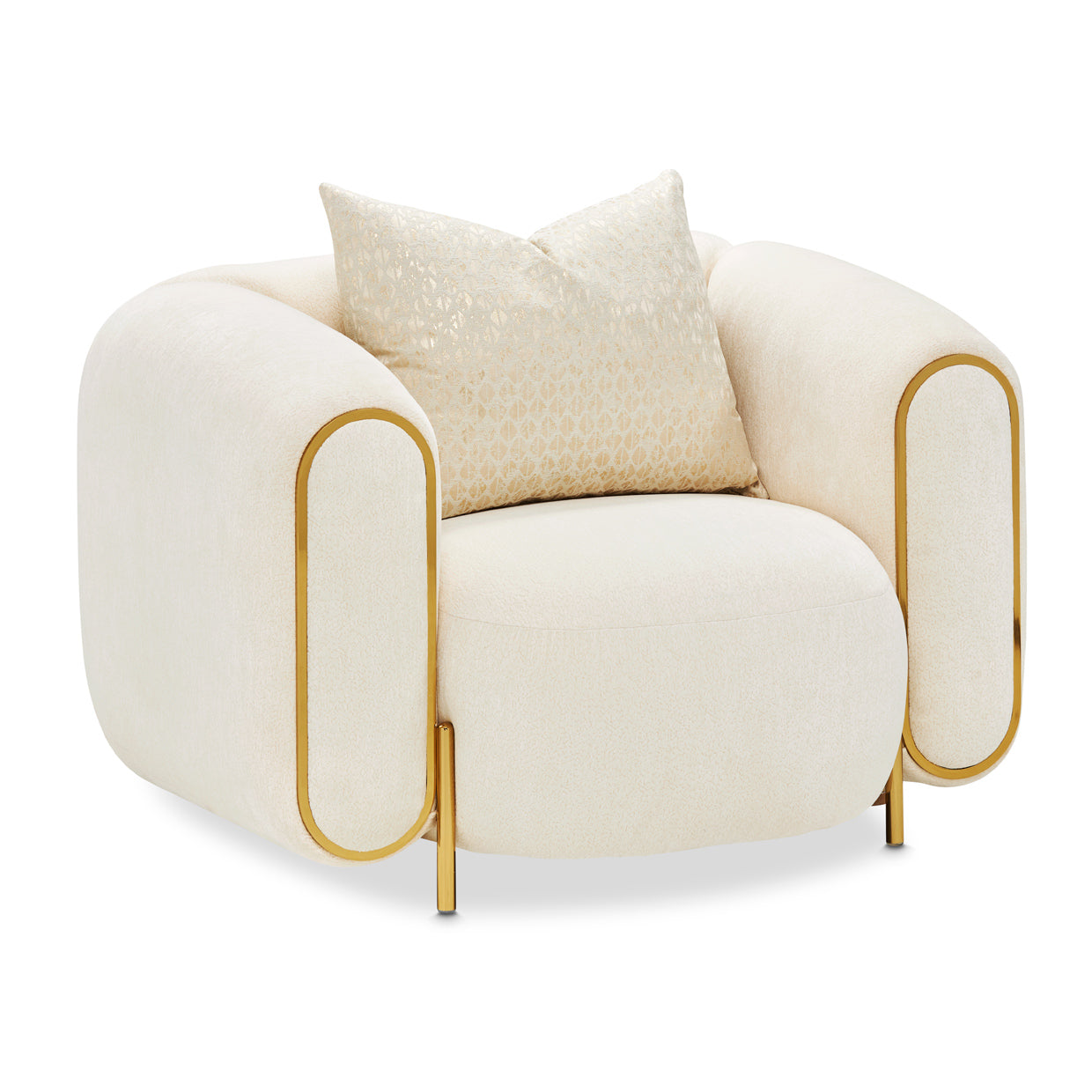 Sassani Gold/Crepe Accent Chair - Ornate Home