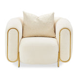 Sassani Gold/Crepe Accent Chair - Ornate Home