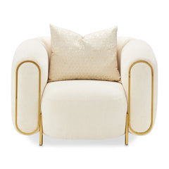 Sassani Gold/Crepe Accent Chair - Ornate Home