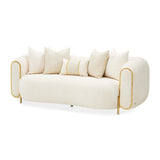 Sassani Gold/Crepe Loveseat - Ornate Home
