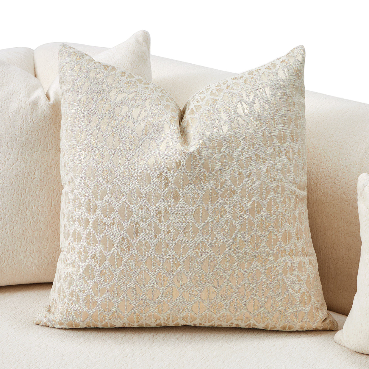 Sassani Gold/Crepe Loveseat - Ornate Home