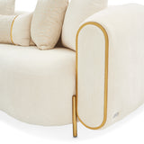 Sassani Gold/Crepe Loveseat - Ornate Home