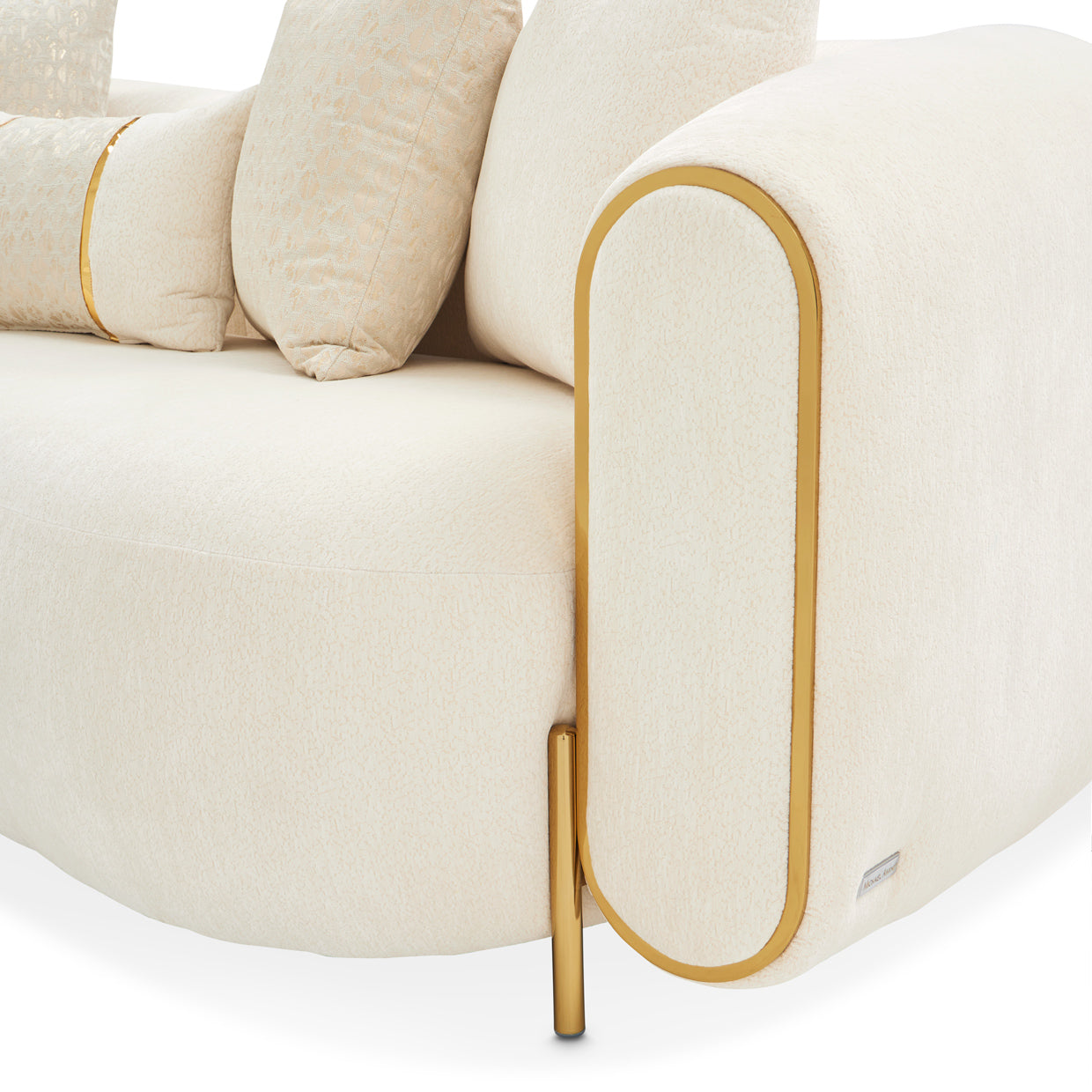 Sassani Gold/Crepe Loveseat - Ornate Home