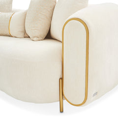 Sassani Gold/Crepe Loveseat - Ornate Home