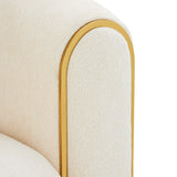 Sassani Gold/Crepe Loveseat - Ornate Home