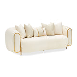 Sassani Gold/Crepe Loveseat - Ornate Home