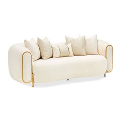 Sassani Gold/Crepe Loveseat - Ornate Home