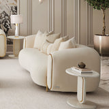 Sassani Gold/Crepe Loveseat - Ornate Home