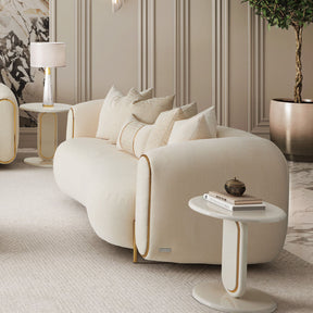 Sassani Gold/Crepe Loveseat - Ornate Home