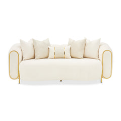 Sassani Gold/Crepe Loveseat - Ornate Home