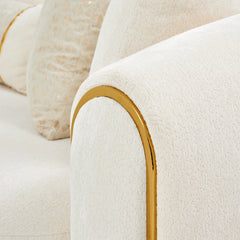 Sassani Gold/Crepe Sofa - Ornate Home