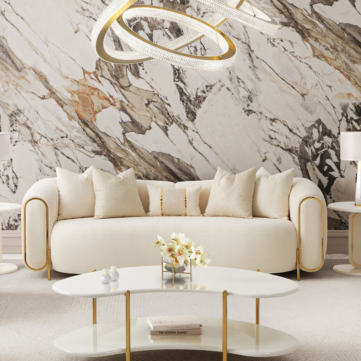 Sassani Gold/Crepe Sofa - Ornate Home