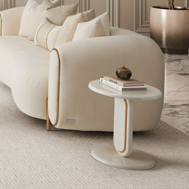 Sassani Pearl White Accent Table - Ornate Home