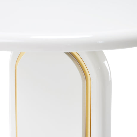 Sassani Pearl White Accent Table - Ornate Home