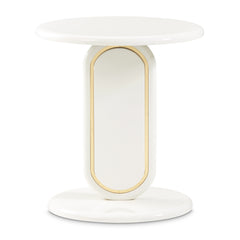 Sassani Pearl White Accent Table - Ornate Home