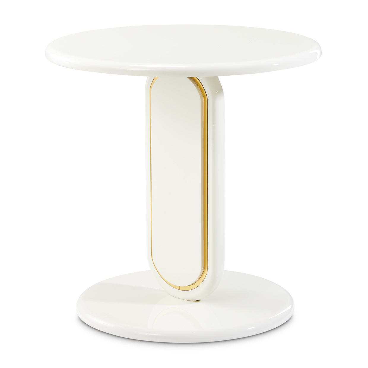 Sassani Pearl White End Table - Ornate Home
