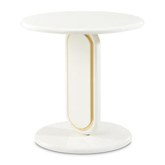 Sassani Pearl White End Table - Ornate Home