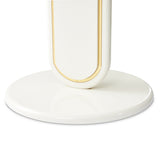 Sassani Pearl White End Table - Ornate Home