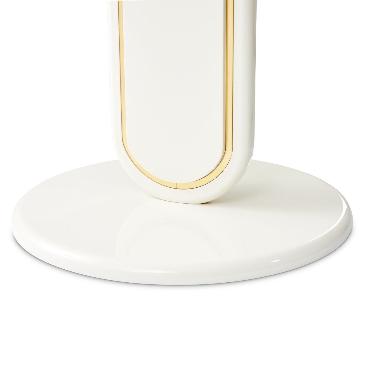 Sassani Pearl White End Table - Ornate Home
