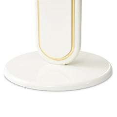 Sassani Pearl White End Table - Ornate Home